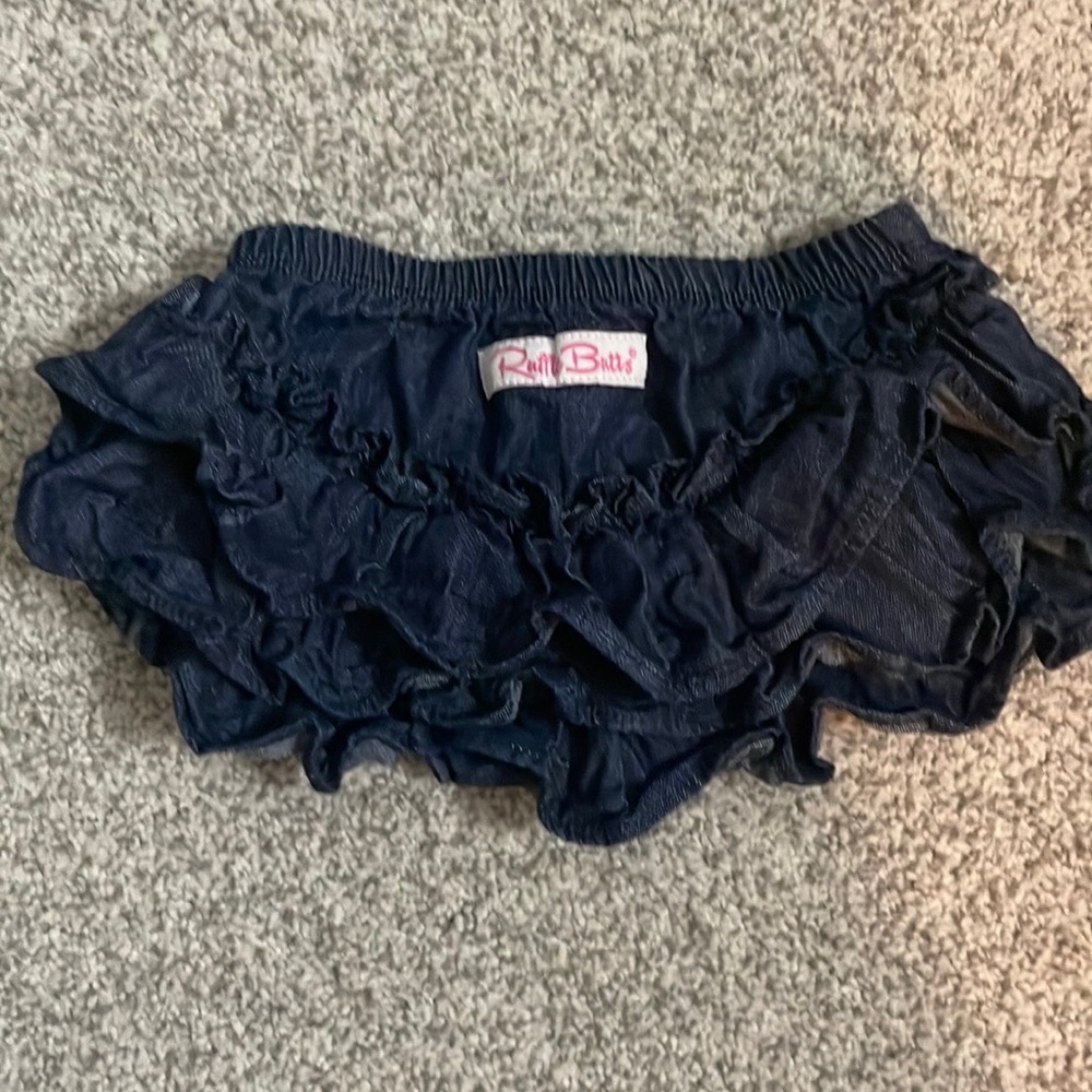 RuffleButts Denim Bloomers Size 18-24 m